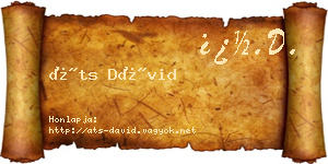 Áts Dávid névjegykártya