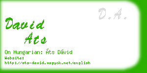 david ats business card
