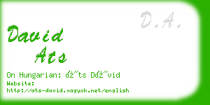 david ats business card